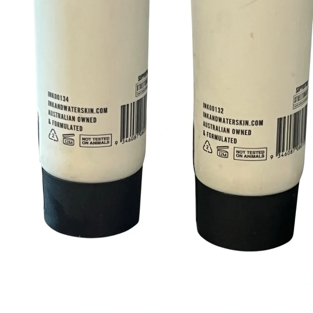 Ink & Water Soap Shampoo Conditioner Hand Body Wash CHARCOAL PEPPPERMINT Set NEW